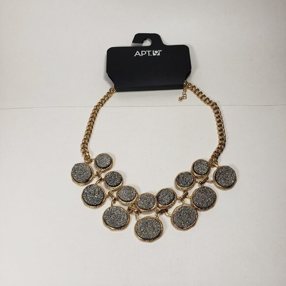 Apt. 9 Women's Stunning Dual Tone, Textured Statement Necklace - 19+2-inch - Picture 6 of 6